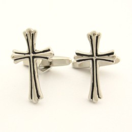 Fashion Titanium Cross Cufflinks