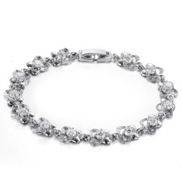 Wide Varieties Female Platinum Plating Titanium Bracelet