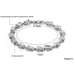 Wide Varieties Female Platinum Plating Titanium Bracelet