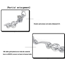 Quality And Quantity Assured Female Platinum Plating Titanium Bracelet With Rhinestone