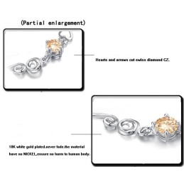 Quality And Quantity Assured Female Platinum Plating Titanium Bracelet With Rhinestone
