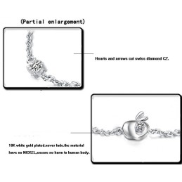 Reliable Reputation Female Hollow Platinum Plating Titanium Bracelet With Rhinestone