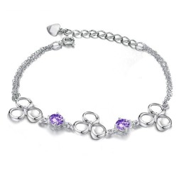 Wide Varieties Female Fade-Proof Platinum Plating Titanium Bracelet