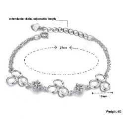 Wide Varieties Female Fade-Proof Platinum Plating Titanium Bracelet