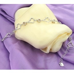 The Queen Of Quality Female Sweetheart Platinum Plating Titanium Bracelet With Diamond
