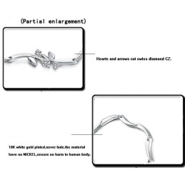 World-Wide Renown Female Platinum Plating Titanium Bracelet With Diamond