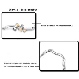 World-Wide Renown Female Platinum Plating Titanium Bracelet With Diamond