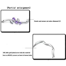 World-Wide Renown Female Platinum Plating Titanium Bracelet With Diamond