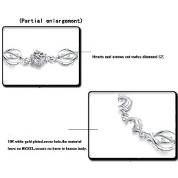 Reliable Quality Female Dolphin Shape Platinum Plating Titanium Bracelet With Diamond