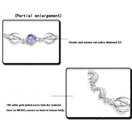 Reliable Quality Female Dolphin Shape Platinum Plating Titanium Bracelet With Diamond