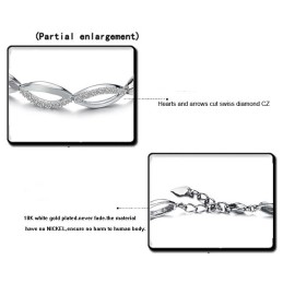 The Queen Of Quality Female Platinum Plating Titanium Bracelet With Diamond