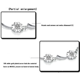 Durable In Use Female Clover Shape Platinum Plating Titanium Bracelet