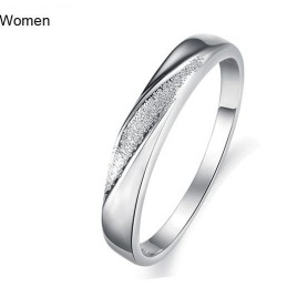 Wide Varieties Scrub Platinum Plating Titanium Ring For Lovers