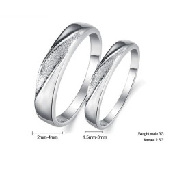 Wide Varieties Scrub Platinum Plating Titanium Ring For Lovers