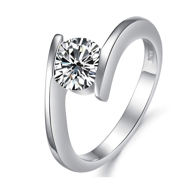 Dependable Performance Female Platinum Plating Titanium Ring With Rhinestone Dependable Performance Female Platinum Plating Titanium Ring With Rhinestone