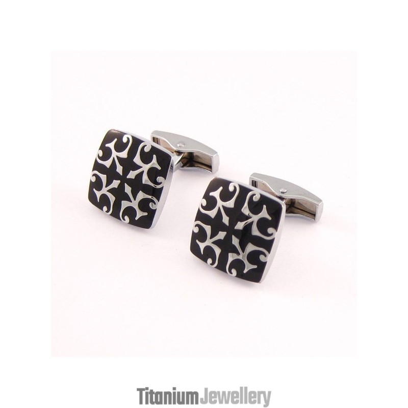 Titanium And Black Ip Plated The Sword Cufflinks Titanium And Black Ip Plated The Sword Cufflinks