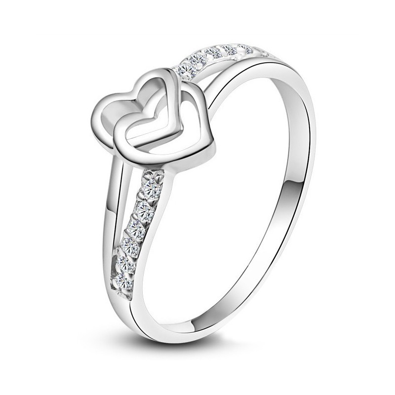 Excellent Quality Female Sweetheart Platinum Plating Titanium Ring Excellent Quality Female Sweetheart Platinum Plating Titanium Ring
