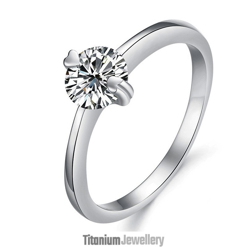 Quality And Quantity Assured Female Platinum Plating Titanium Ring With Rhinestone Quality And Quantity Assured Female Platinum Plating Titanium Ring With Rhinestone
