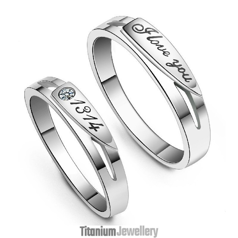 High Quality Platinum Plating Titanium Ring For Lovers High Quality Platinum Plating Titanium Ring For Lovers