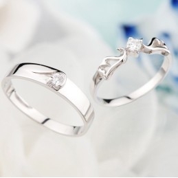 Quality And Quantity Assured Platinum Plating Titanium Ring For Lovers