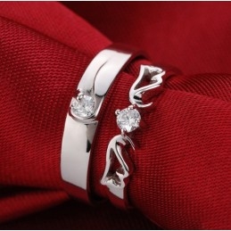 Quality And Quantity Assured Platinum Plating Titanium Ring For Lovers