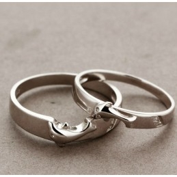 Complete In Specifications Dolphin Platinum Plating Titanium Ring For Lovers