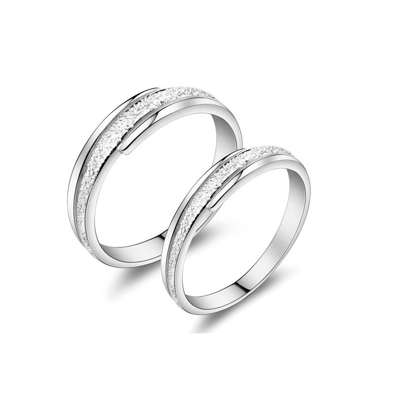 Wide Varieties Pearl Yarn Platinum Plating Titanium Ring For Lovers