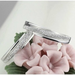 Wide Varieties Pearl Yarn Platinum Plating Titanium Ring For Lovers