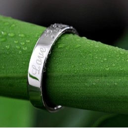 Superior Quality Concise Platinum Plating Titanium Ring For Lovers
