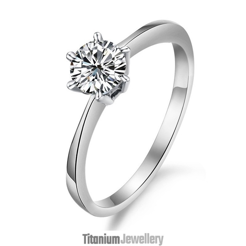 Quality And Quantity Assured Female Platinum Plating Titanium Ring With Rhinestone Quality And Quantity Assured Female Platinum Plating Titanium Ring With Rhinestone