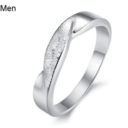 To Have A Long Story Scrub Platinum Plating Titanium Ring For Lovers