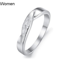 To Have A Long Story Scrub Platinum Plating Titanium Ring For Lovers