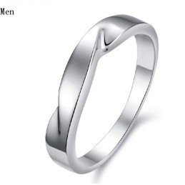 Quality And Quantity Assured Concise Platinum Plating Titanium Ring For Lovers