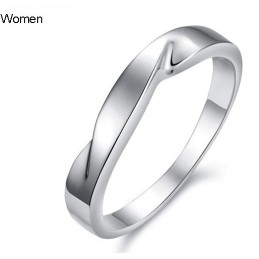 Quality And Quantity Assured Concise Platinum Plating Titanium Ring For Lovers