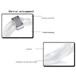 Well-Known For Its Fine Quality Tungsten Ceramic Ring With Rhinestone