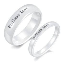 High Quality Concise Tungsten Ceramic Ring For Lovers