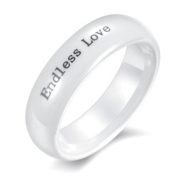 High Quality Concise Tungsten Ceramic Ring For Lovers