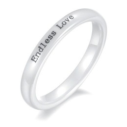High Quality Concise Tungsten Ceramic Ring For Lovers