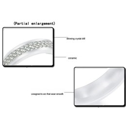 The Queen Of Quality Tungsten Ceramic Ring With Rhinestone