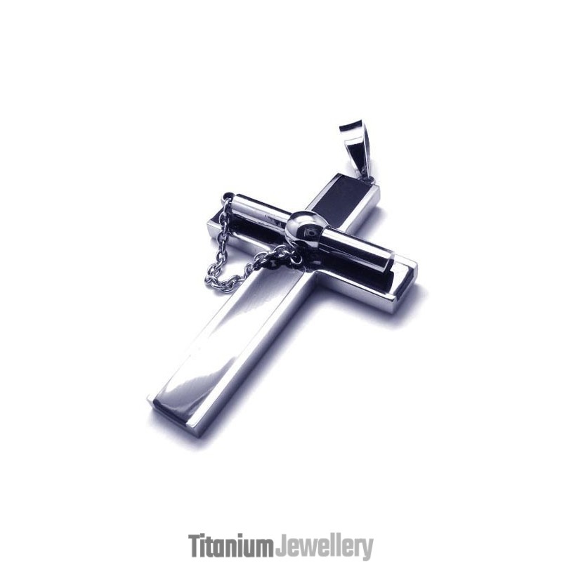 New Style Extractable Titanium Cross Pendant - Free Chian New Style Extractable Titanium Cross Pendant - Free Chian