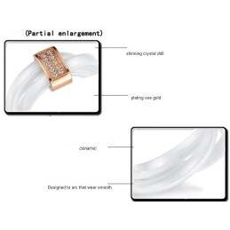 Stable Quality Tricyclic Tungsten Ceramic Ring With Rhinestone