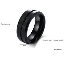 Well-Known For Its Fine Quality Male Retro Tungsten Ceramic Ring