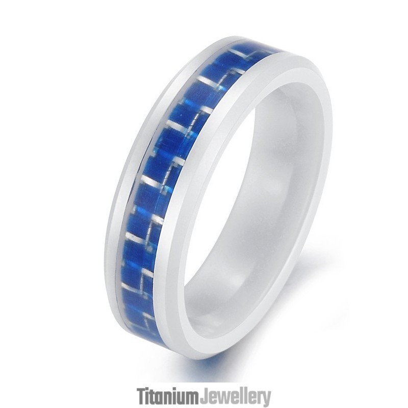To Have A Long Story Blue Tungsten Ceramic Ring To Have A Long Story Blue Tungsten Ceramic Ring