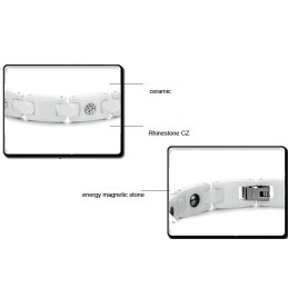 High Quality White Tungsten Ceramic Bangle For Lovers With Rhinestone