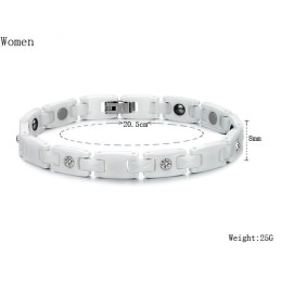 High Quality White Tungsten Ceramic Bangle For Lovers With Rhinestone