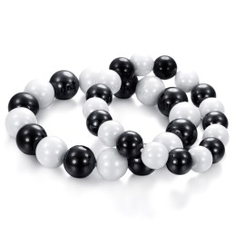 High Quality Black And White Tungsten Ceramic Bangle For Lovers