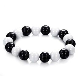 High Quality Black And White Tungsten Ceramic Bangle For Lovers