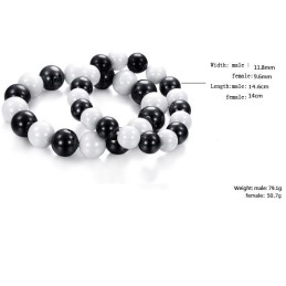 High Quality Black And White Tungsten Ceramic Bangle For Lovers