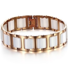 Durable In Use Male Tungsten Ceramic Bracelet