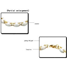 Stable Quality Female White Tungsten Ceramic Bracelet